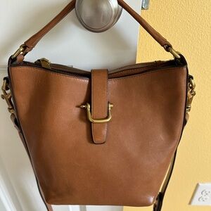Leather J Crew Small Backet Hand / Crossbody Bag